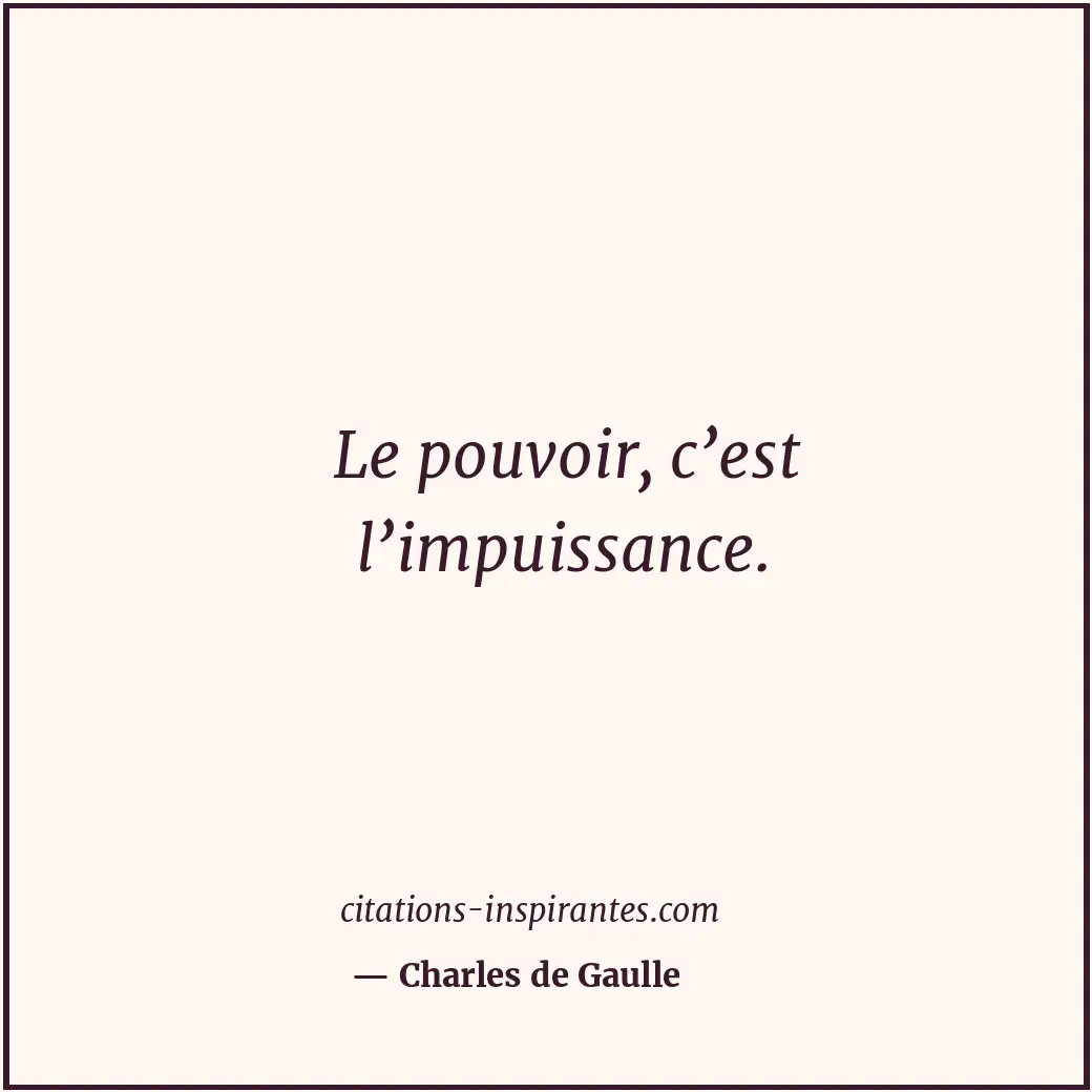 Citation de Charles de Gaulle