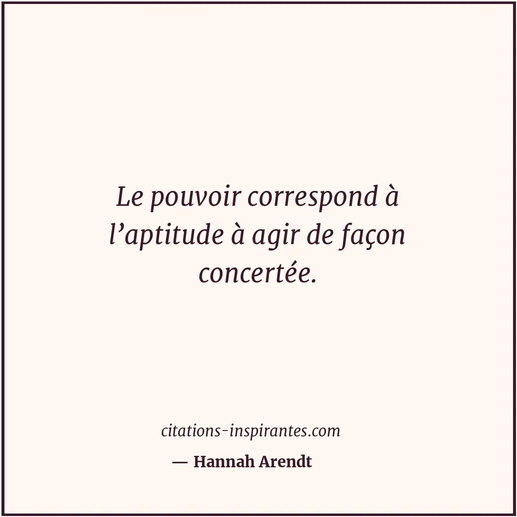 Citation de Hannah Arendt