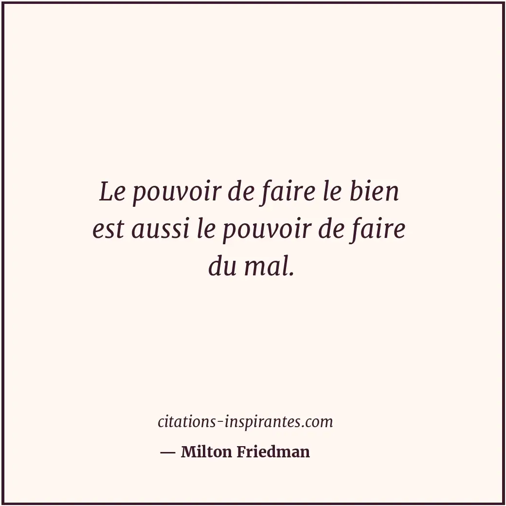 Citation de Milton Friedman