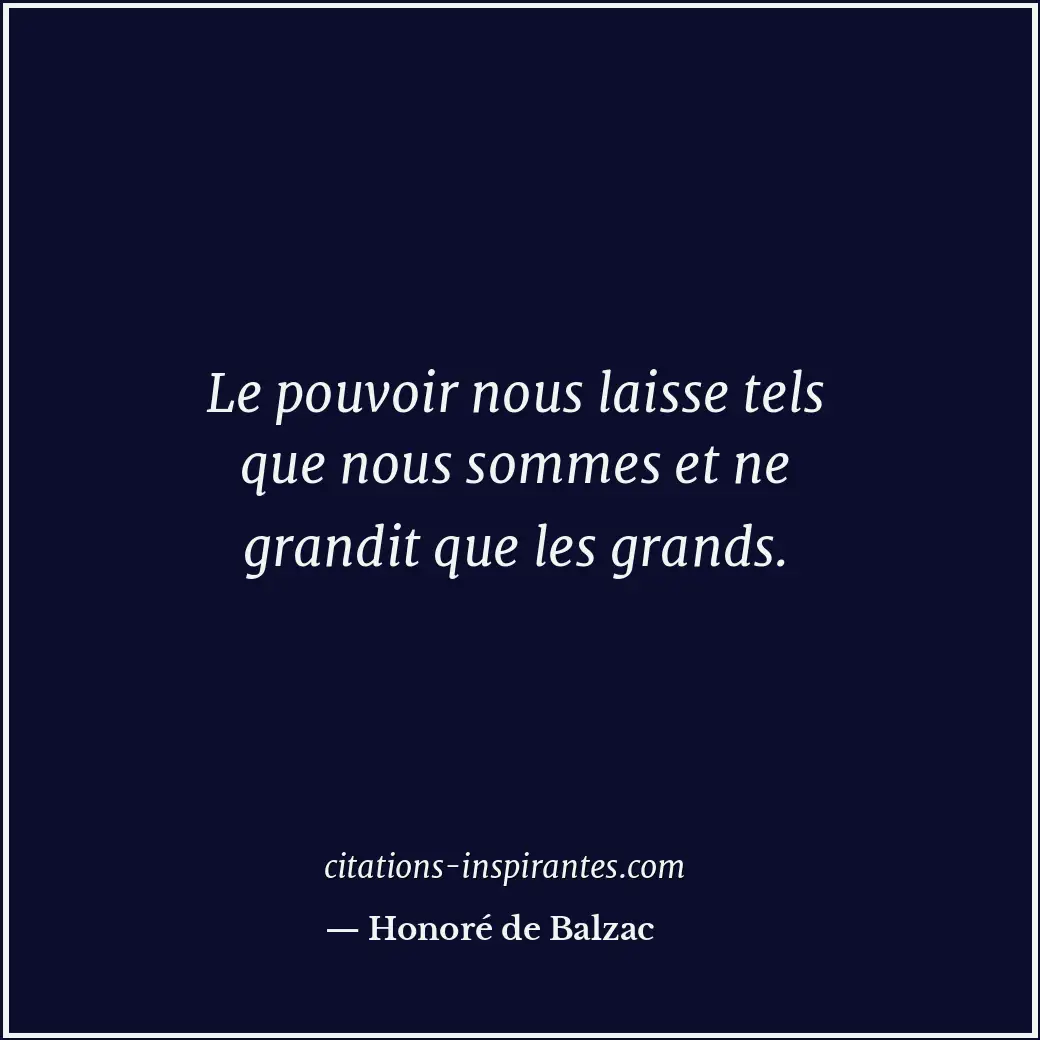 Citation de Honoré de Balzac