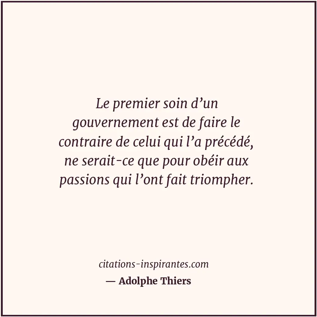 Citation de Adolphe Thiers