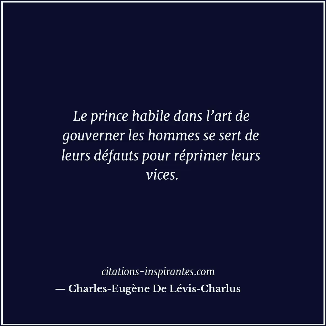 Citation de Charles-Eugène De Lévis-Charlus