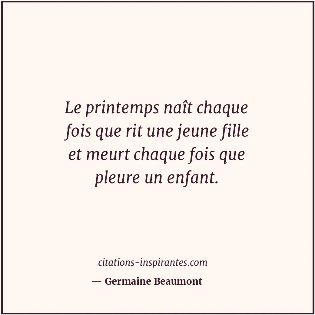 Citation de Germaine Beaumont