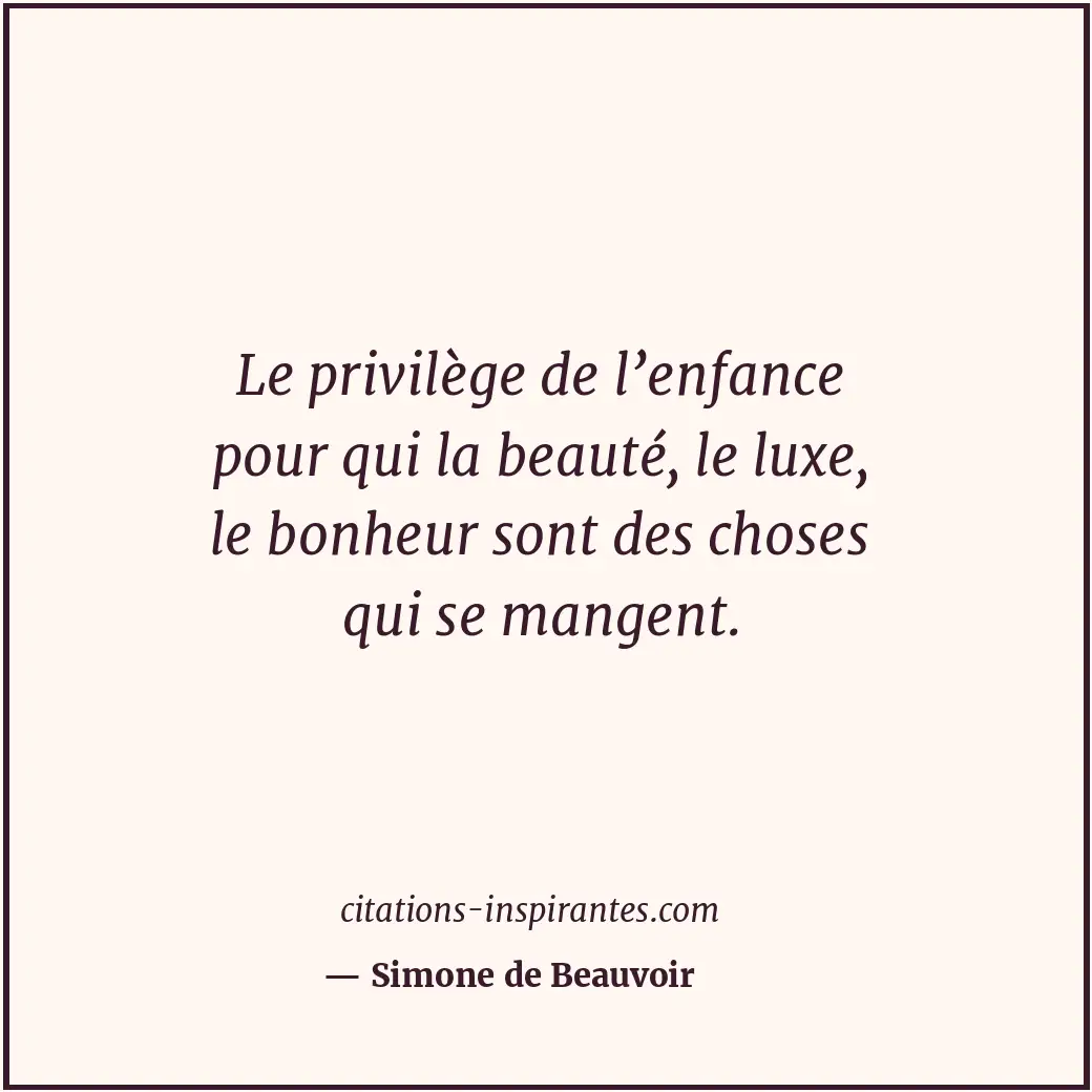 Citation de Simone de Beauvoir