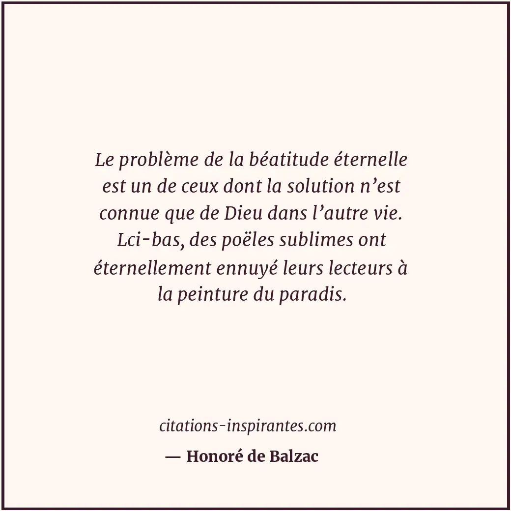 Citation de Honoré de Balzac