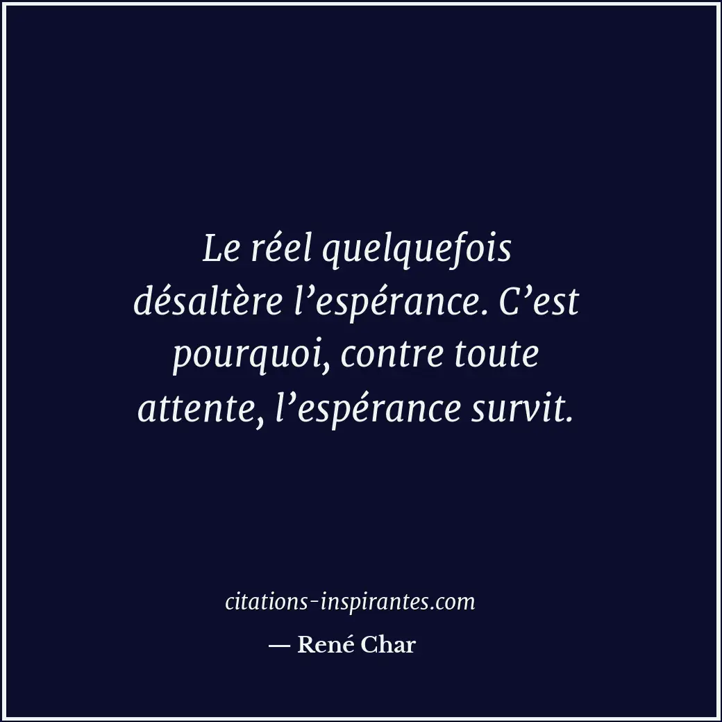 Citation de René Char