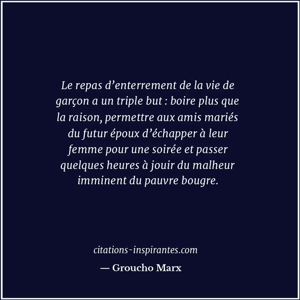 Citation de Groucho Marx