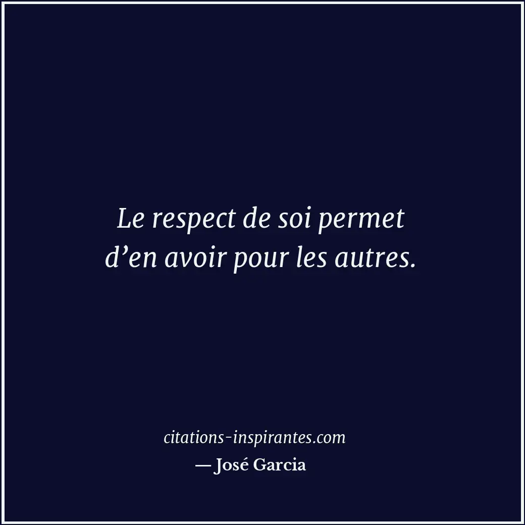 Citation de José Garcia