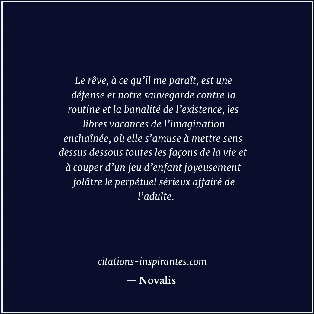Citation de Novalis
