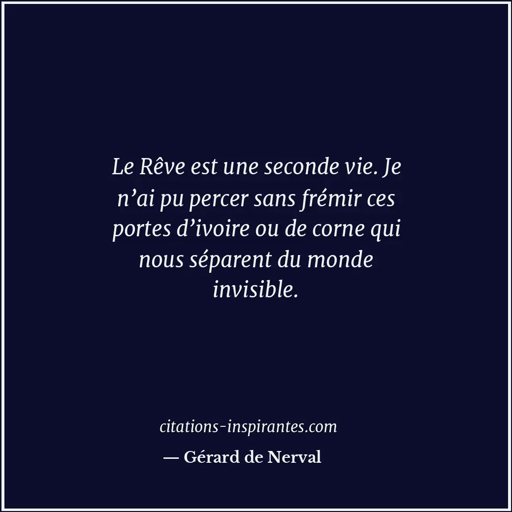 Citation de Gérard de Nerval