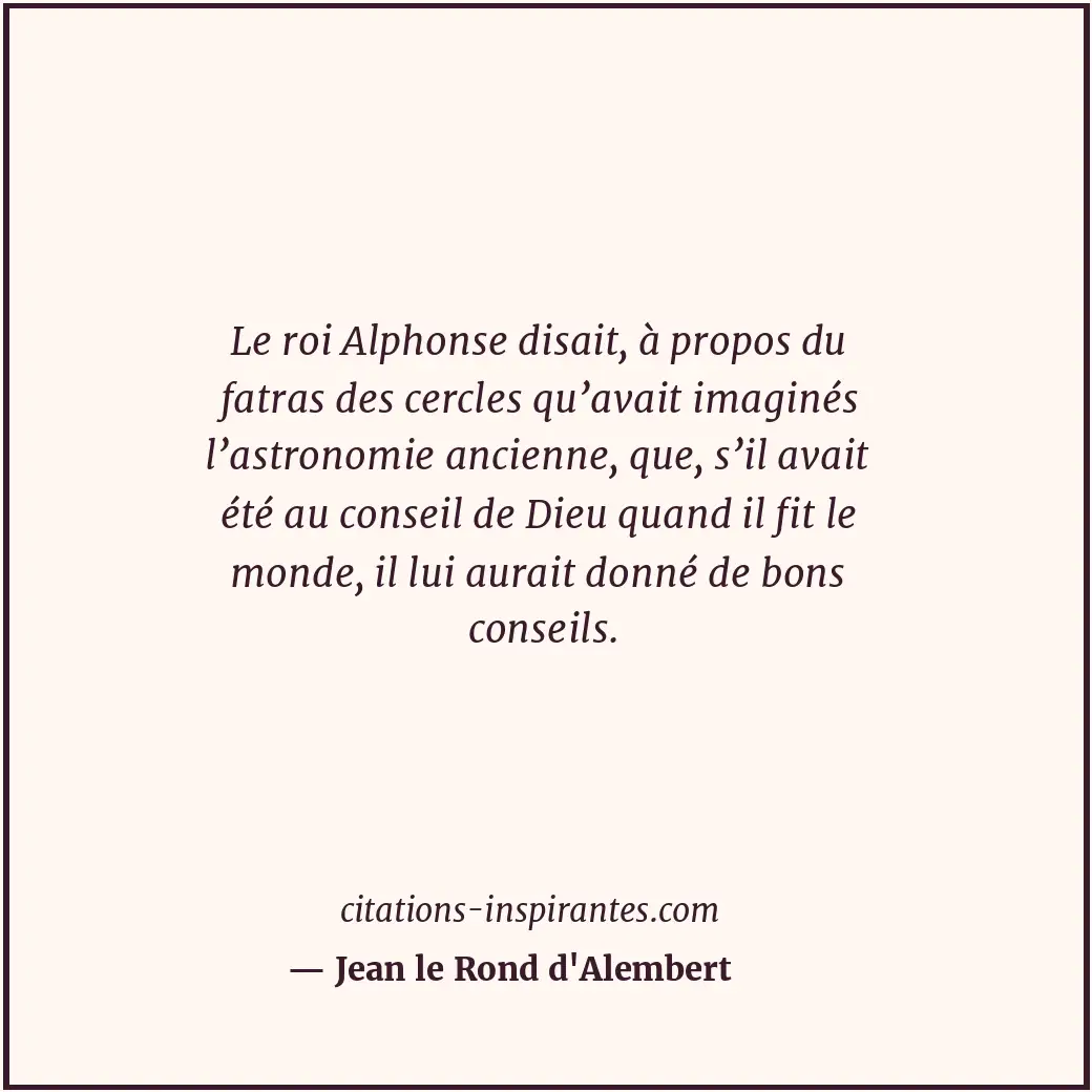 Citation de Jean le Rond d'Alembert