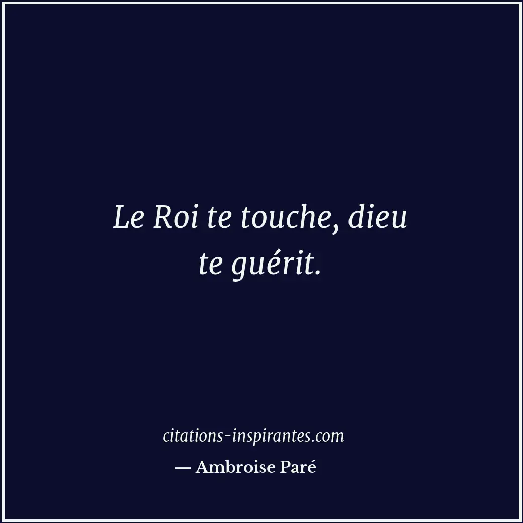 Citation de Ambroise Paré