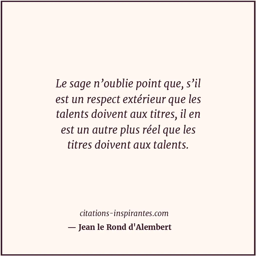 Citation de Jean le Rond d'Alembert