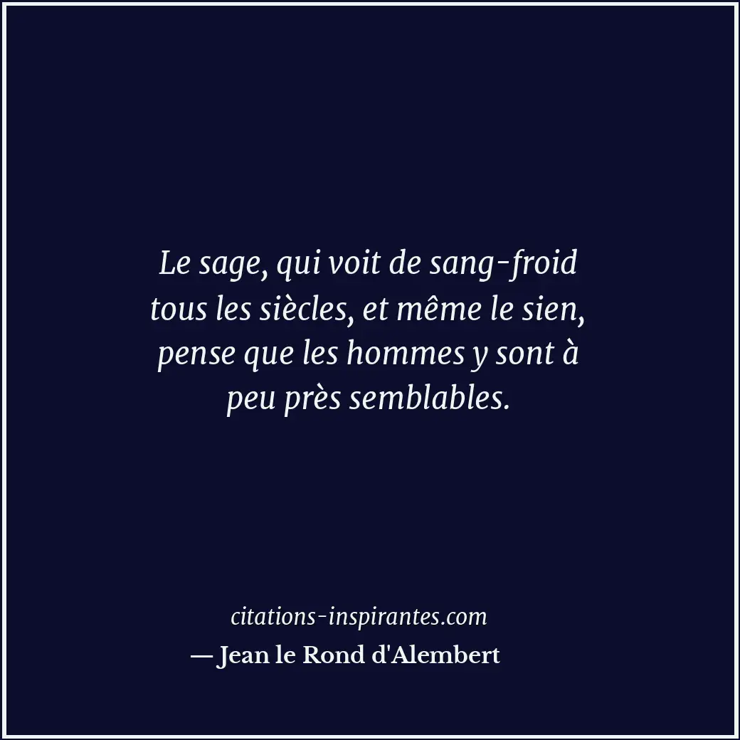 Citation de Jean le Rond d'Alembert