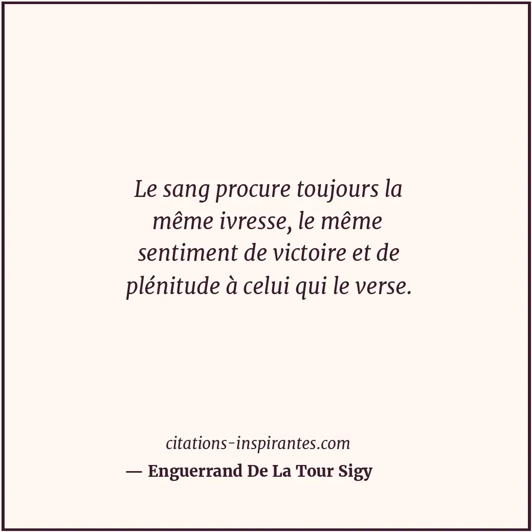 Citation de Enguerrand De La Tour Sigy