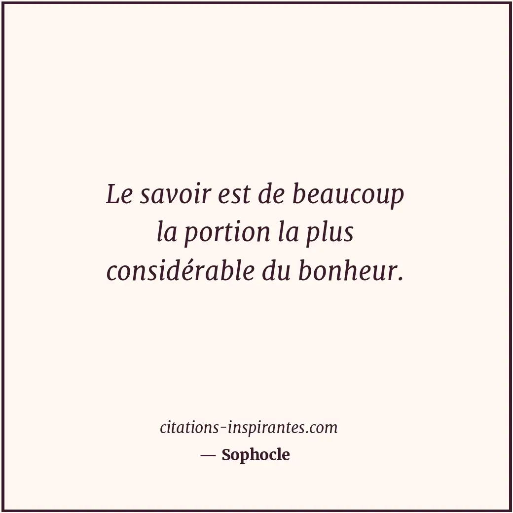 Citation de Sophocle