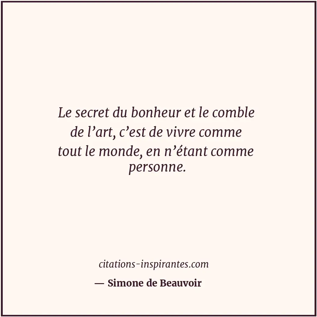 Citation de Simone de Beauvoir