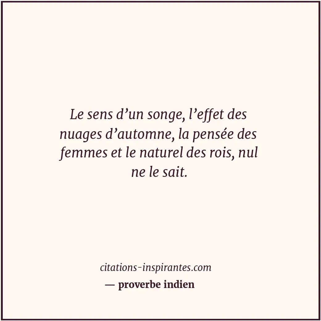 Citation de proverbe indien