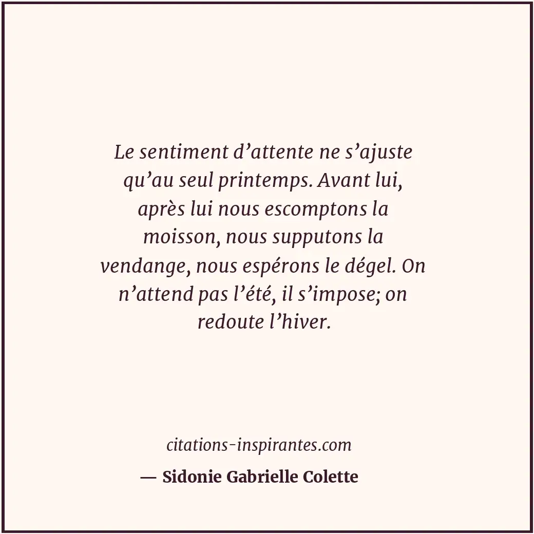 Citation de Sidonie Gabrielle Colette