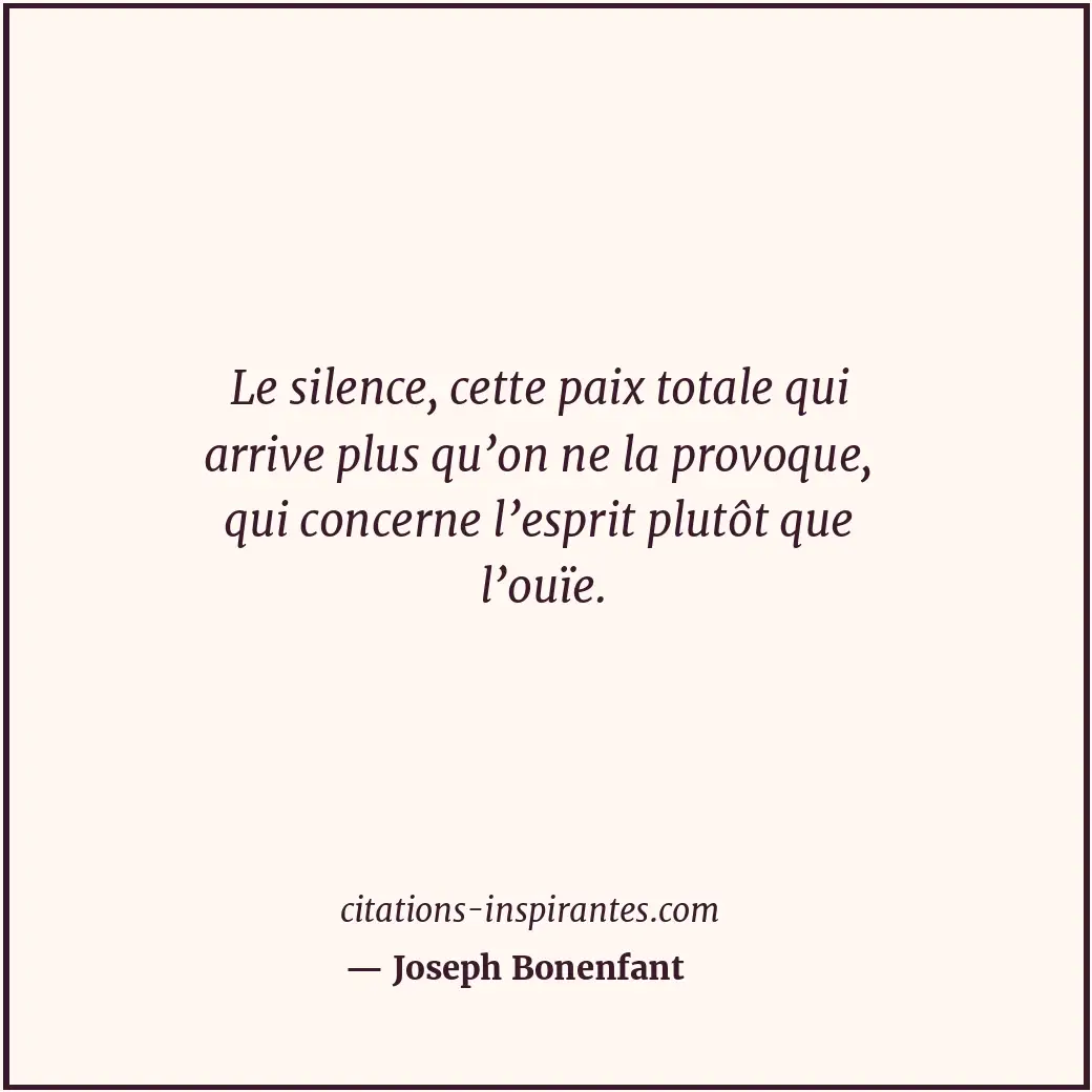 Citation de Joseph Bonenfant