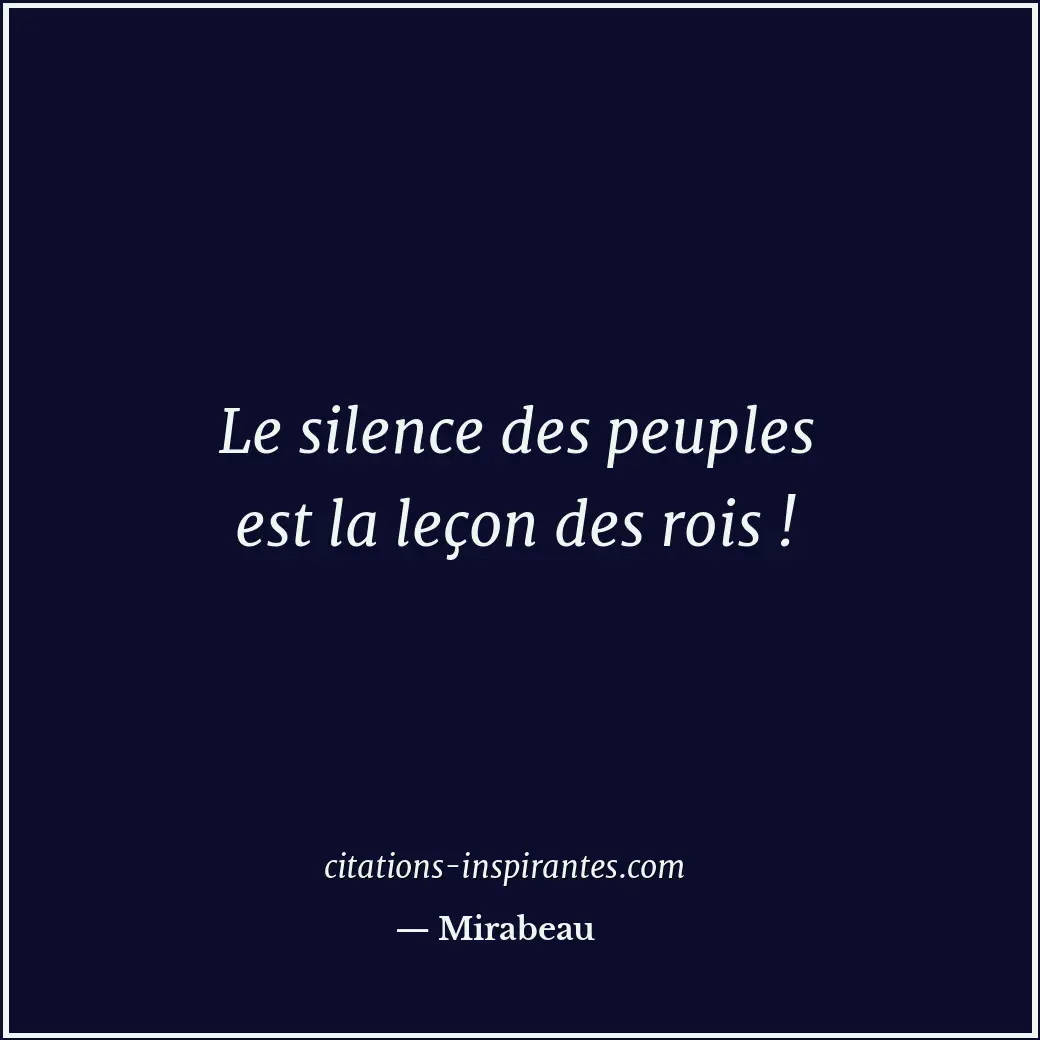 Citation de Mirabeau