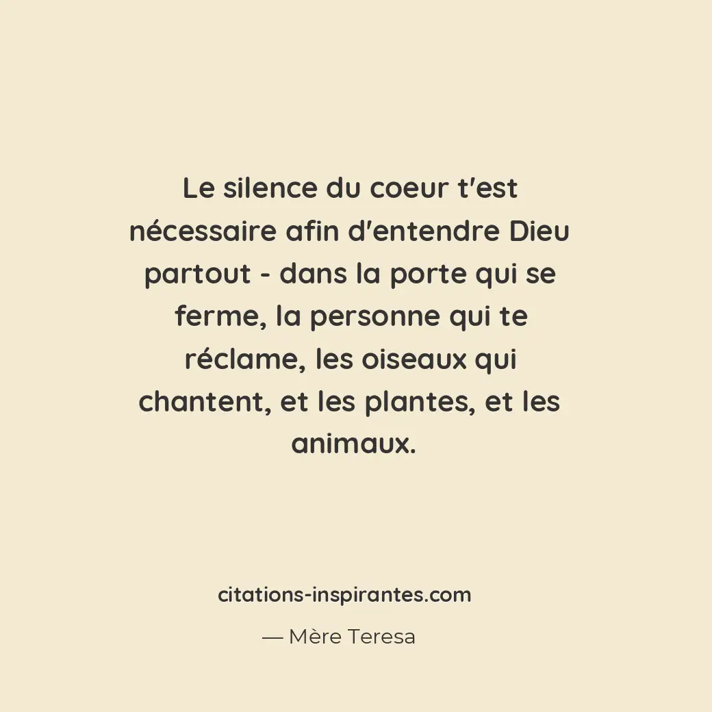 Citation de Mère Teresa