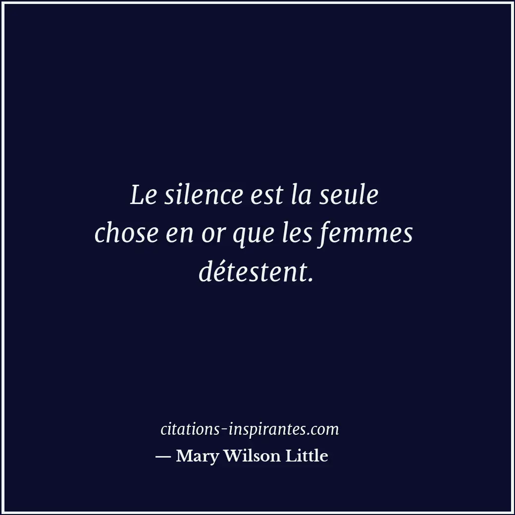 Citation de Mary Wilson Little