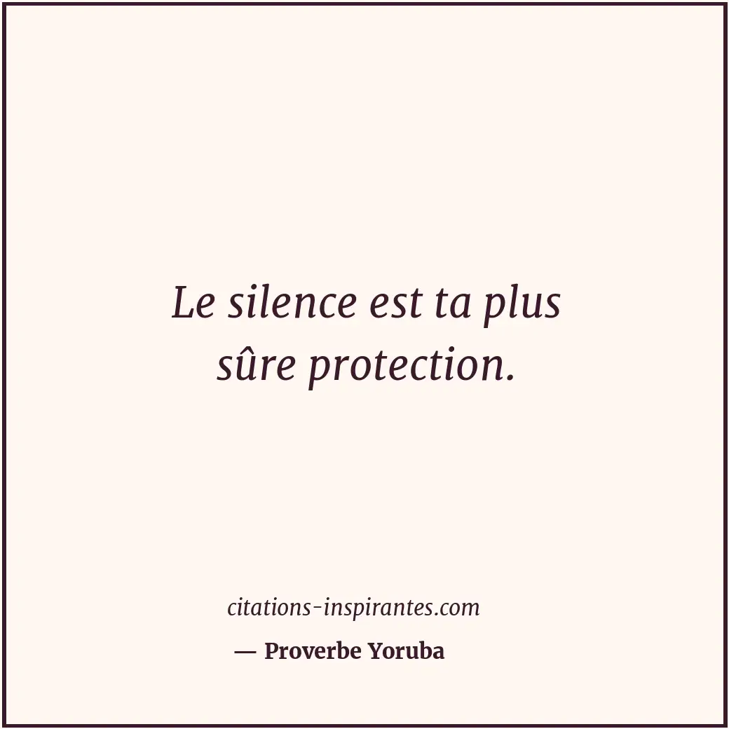 Citation de Proverbe Yoruba