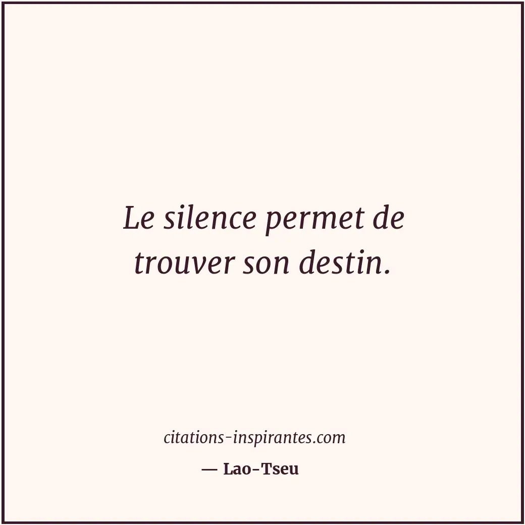 Citation de Lao-Tseu