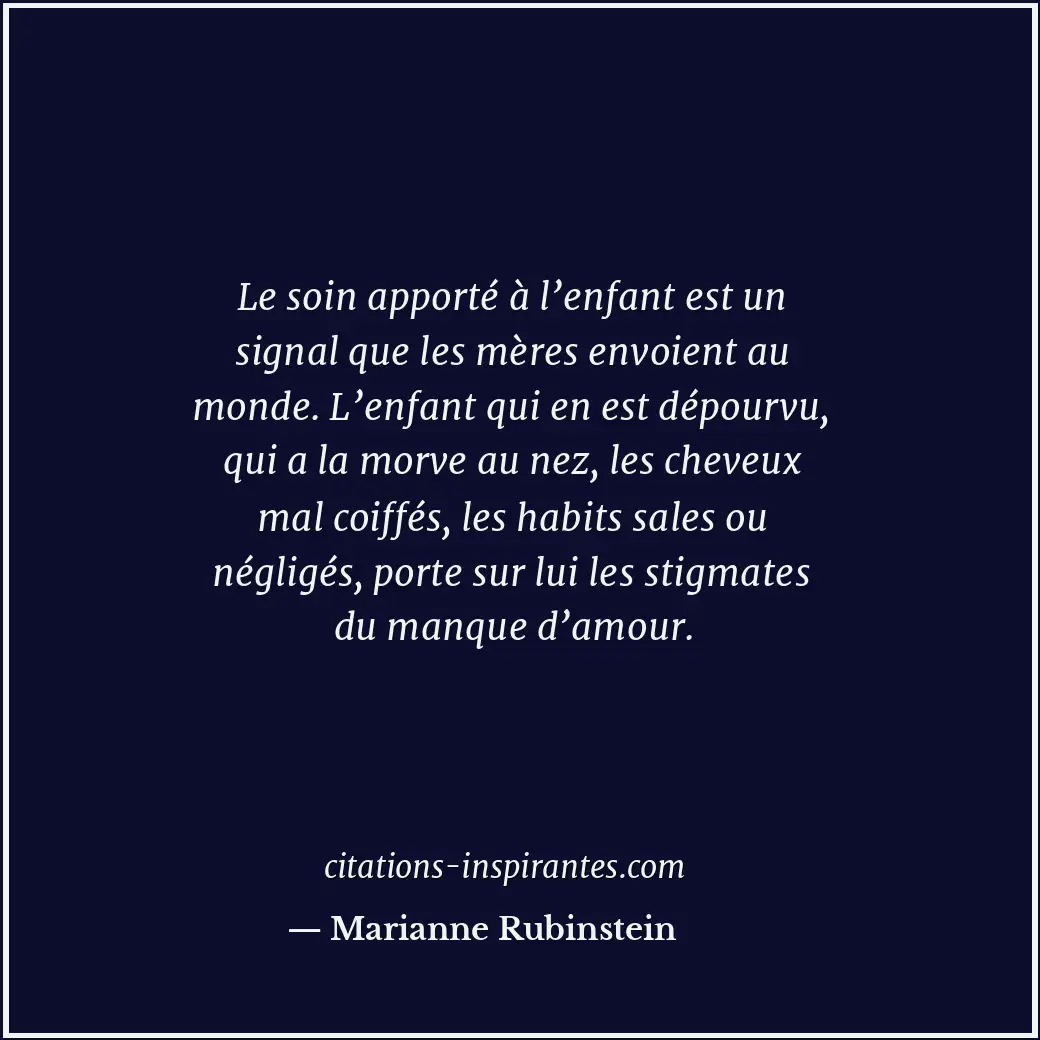 Citation de Marianne Rubinstein