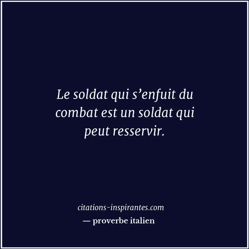 Citation de proverbe italien