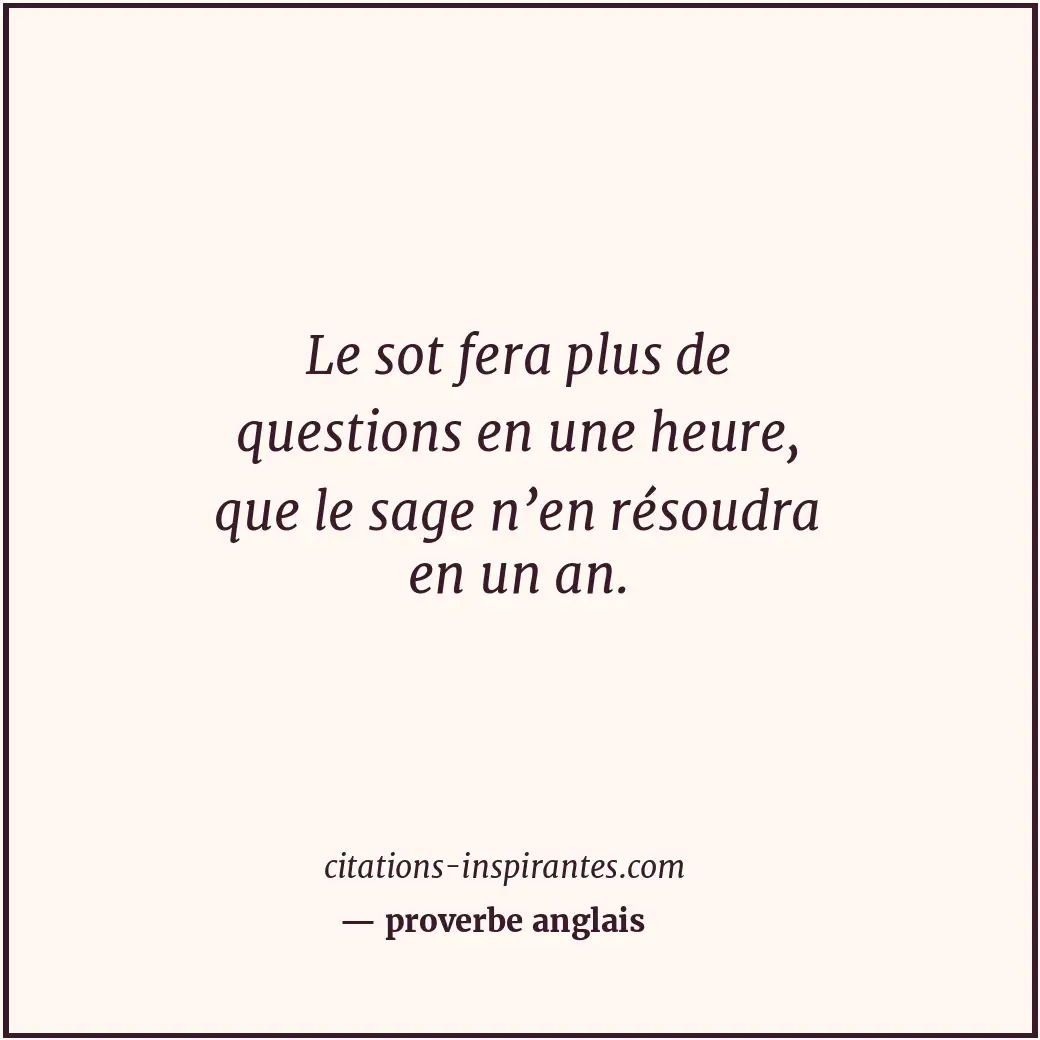 Citation de proverbe anglais