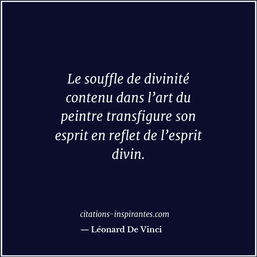 Citation de Léonard De Vinci