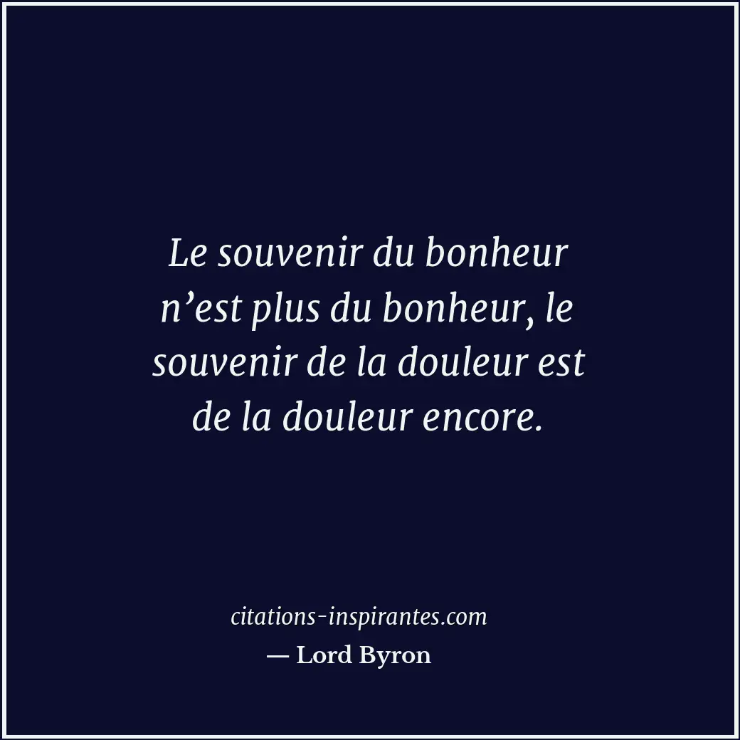 Citation de Lord Byron
