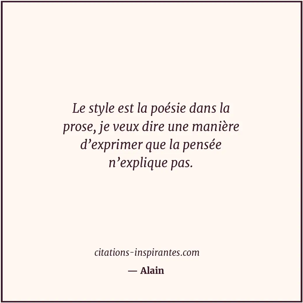 Citation de Alain