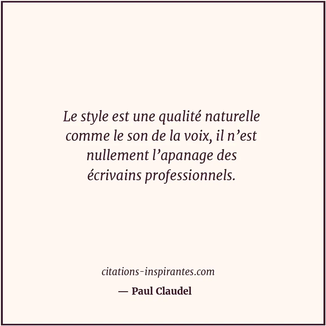 Citation de Paul Claudel