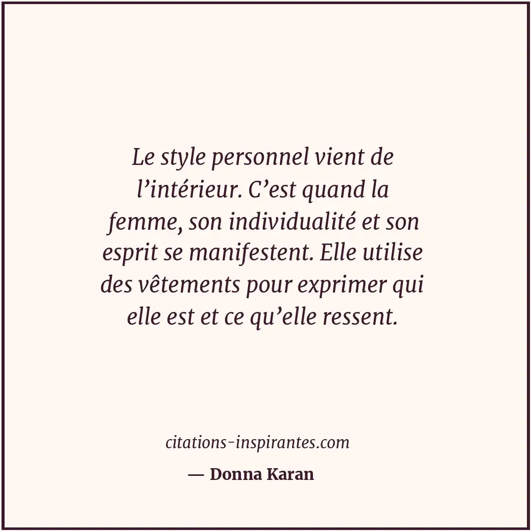 Citation de Donna Karan