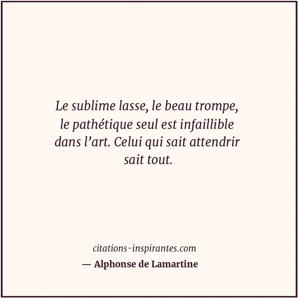 Citation de Alphonse de Lamartine
