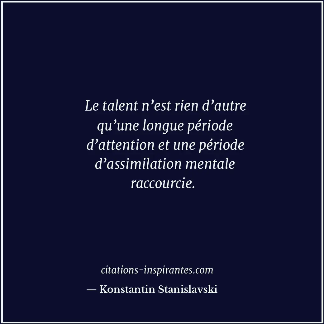 Citation de Konstantin Stanislavski