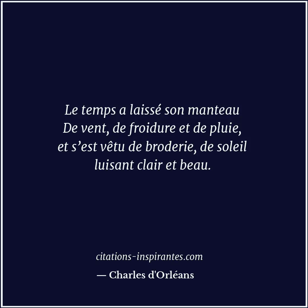 Citation de Charles d'Orléans