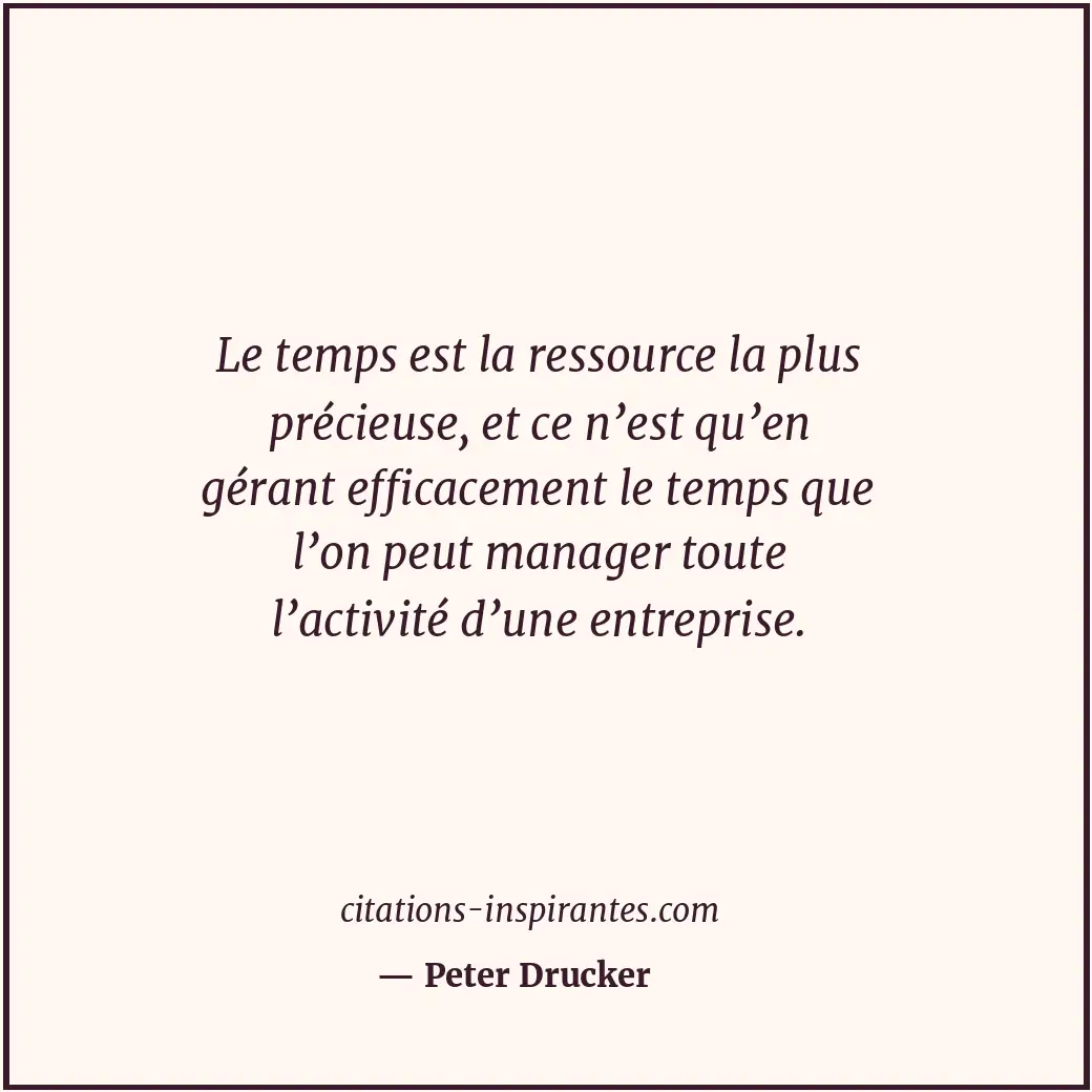 Citation de Peter Drucker