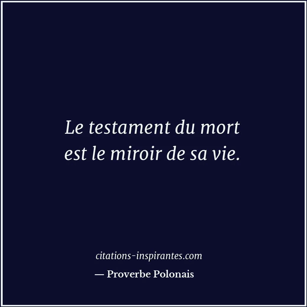Citation de Proverbe Polonais