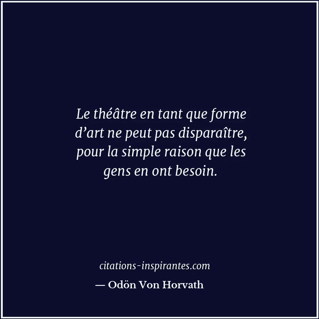 Citation de Odön Von Horvath