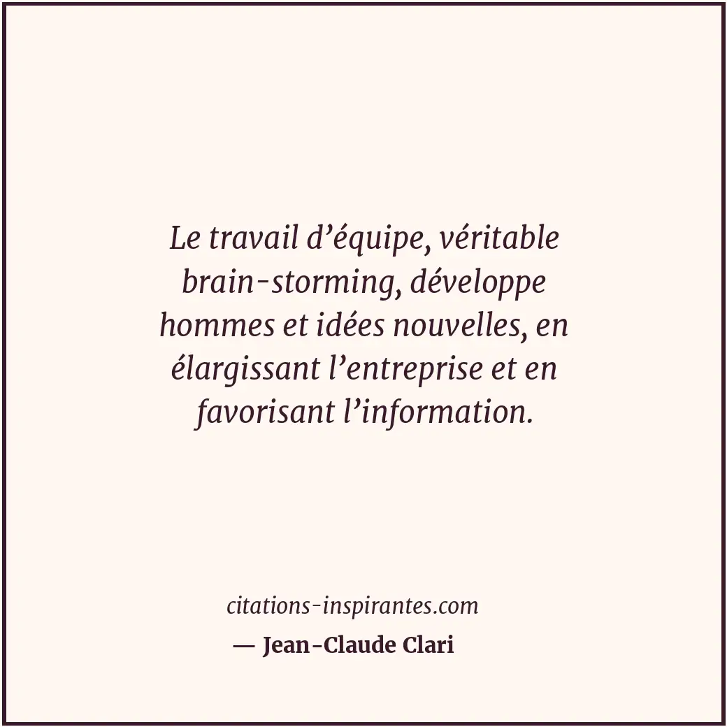 Citation de Jean-Claude Clari