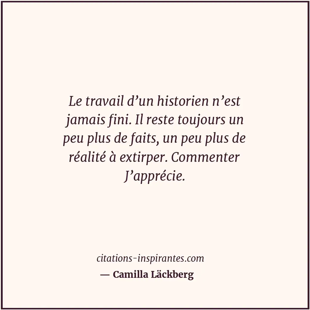 Citation de Camilla Läckberg