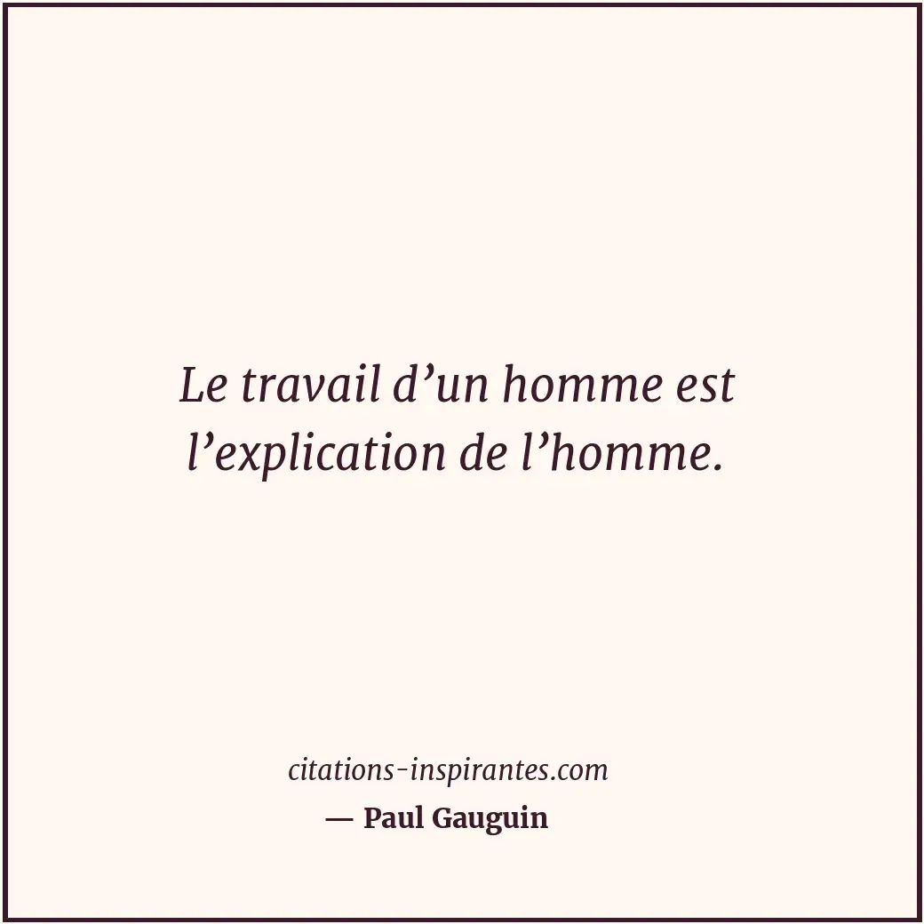 Citation de Paul Gauguin