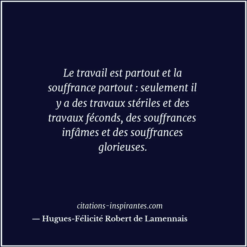 Citation de Hugues-Félicité Robert de Lamennais