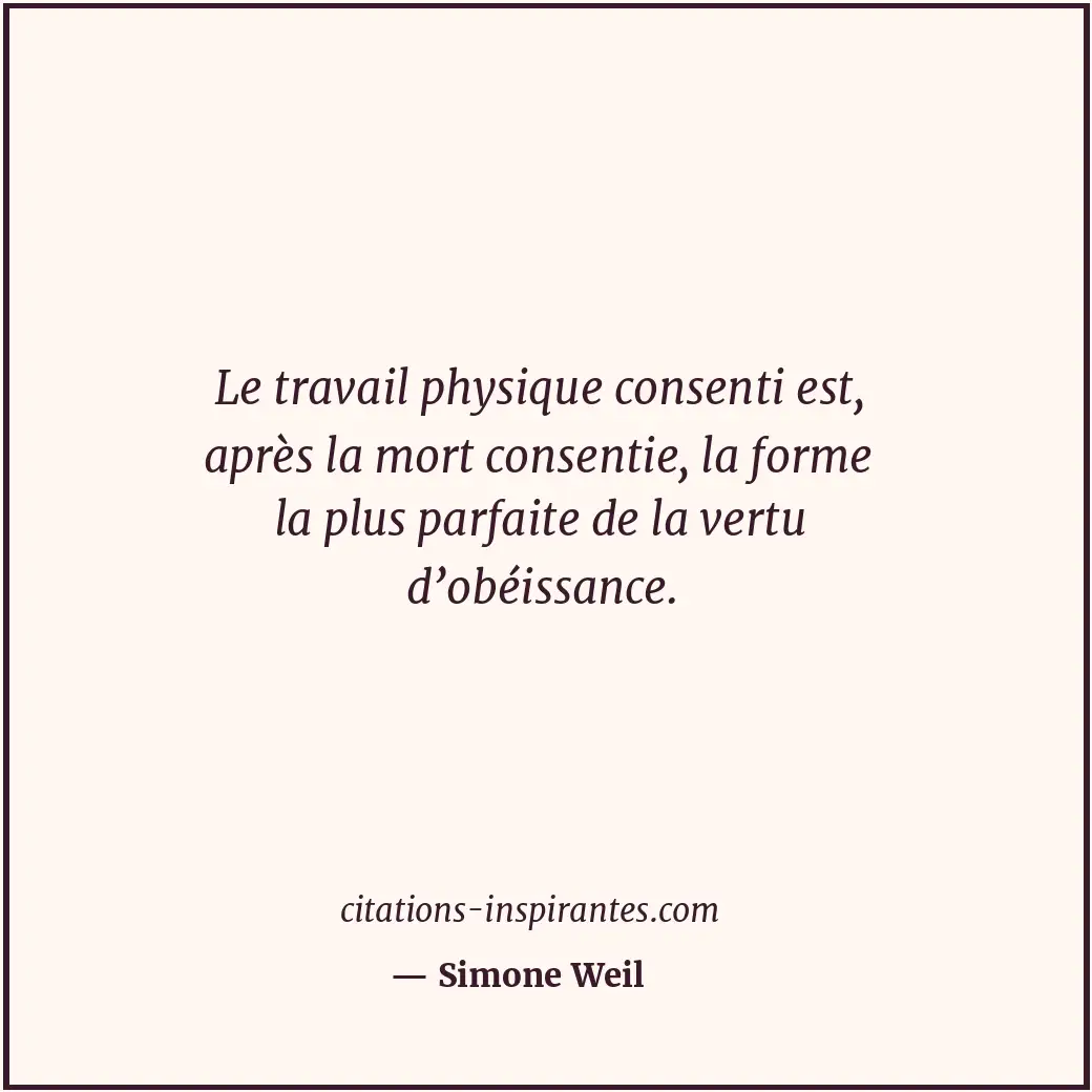 Citation de Simone Weil