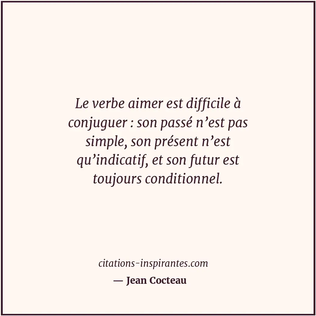 Citation de Jean Cocteau