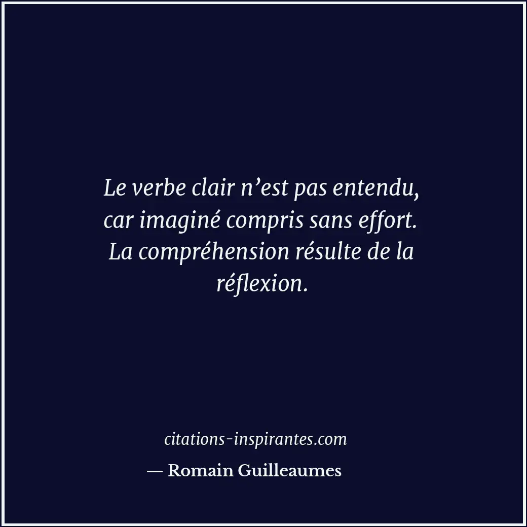 Citation de Romain Guilleaumes